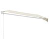 vidaXL I&scaron;traukiama markizė, kreminė, 4,5x3m, audinys ir aliuminis