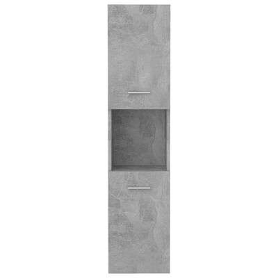 vidaXL Vonios kambario spintelė, betono pilka, 30x30x130cm, MDP