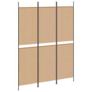 vidaXL 3-panelis kambario skirstytuvas Smėlio 150 x 200 cm Audinys