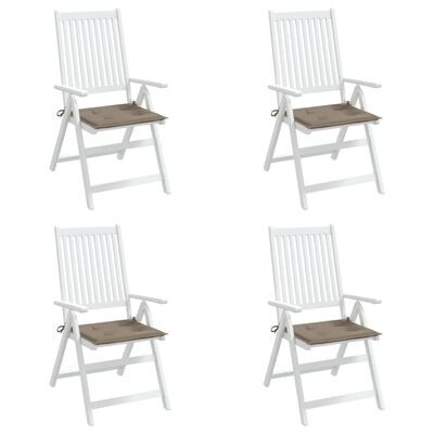 vidaXL Sodo kėdės pagalvėlės, 4vnt., taupe spalvos, 50x50x3cm, audinys