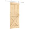 vidaXL Slankios durys Natūrali ir Balta 85 x 210 cm