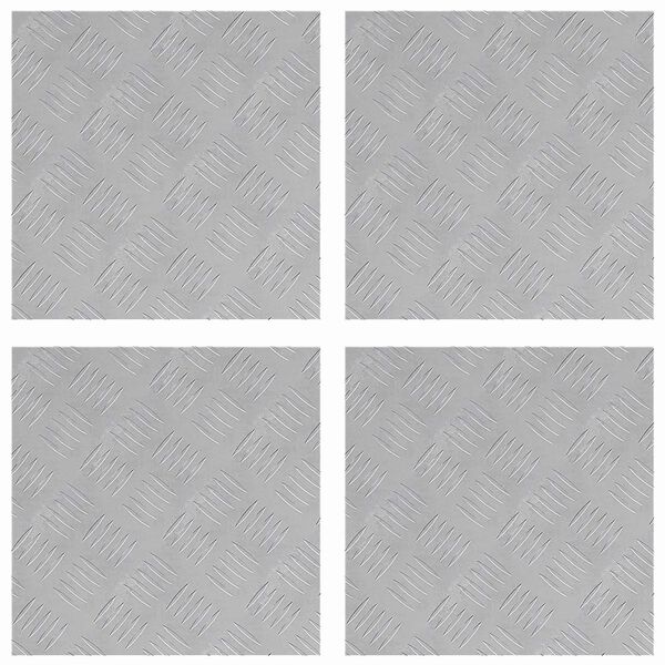 vidaXL Laiptų danga Kvadrato 4 pcs Sidabro 40 x 40 cm Aliuminis