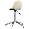 vidaXL Pasukama biuro kėdė, kreminės spalvos, audinys