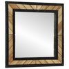 vidaXL Sieninis veidrodis Stačiakampio Juoda ir Ruda 50 x 2 x 50 cm
