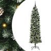 vidaXL Dirbtinis lieknas Kalėdų medis Žalia ir balta 240 cm