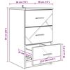 vidaXL Šalia lovos spintelė su stalčių artisano ąžuolo 38 x 38 x 66 cm