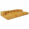 vidaXL Modulinė sofa 2 pcs Geltona 140 x 70 x 56 cm audinys