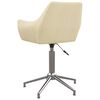 vidaXL Pasukamos valgomojo kėdės, 6vnt., kreminės spalvos, audinys