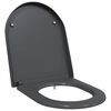 vidaXL Tualeto sėdynė Antracitas 49 x 36 x 4 cm Duroplastas