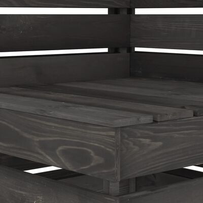 vidaXL Dvivietė sodo sofa, pilkai impregnuota pušies mediena