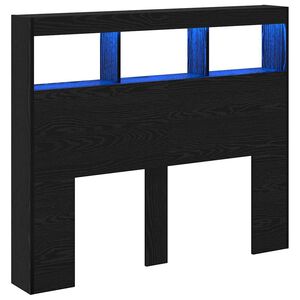 vidaXL Galvūgalis Juodas ąžuolas 120 x 17 x 102 cm Apdirbta mediena