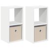 vidaXL Naktinis staliukas 2 vnt. Balta 25,5 x 22 x 49,5 cm