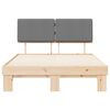 vidaXL Lovo rėmas su apmu&scaron;tu galvūgaliu &Scaron;viesiai pilka 160 x 200 cm