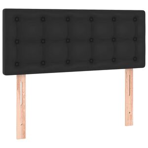 vidaXL Galvūgalis, juodos spalvos, 90x5x78/88cm, dirbtinė oda