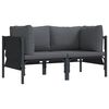 vidaXL Lauko Baldai 2 Vienetas Antracitas 80 x 80 x 71 cm Plienas