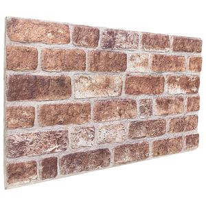 vidaXL Sienų plok&scaron;tės 10 pcs Ruda 100 x 50 cm EPS putos