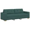 vidaXL Sofa 3 pcs Tamsiai žalia 221 x 80 x 80 cm Lino mi&scaron;inio audinys