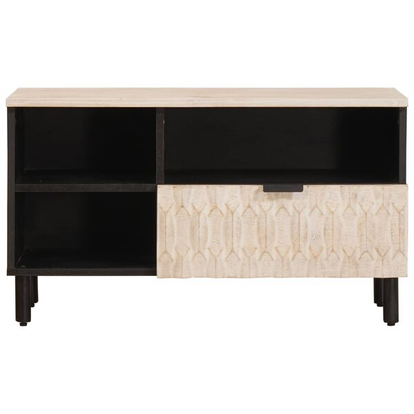 vidaXL Televizoriaus spintelė Baltos skalbimo apdaila 80 x 33 x 46 cm