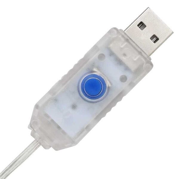 vidaXL Elnių galva su 140 LED Šalta balta 68 x 36.5 x 62.5 cm Akrilas