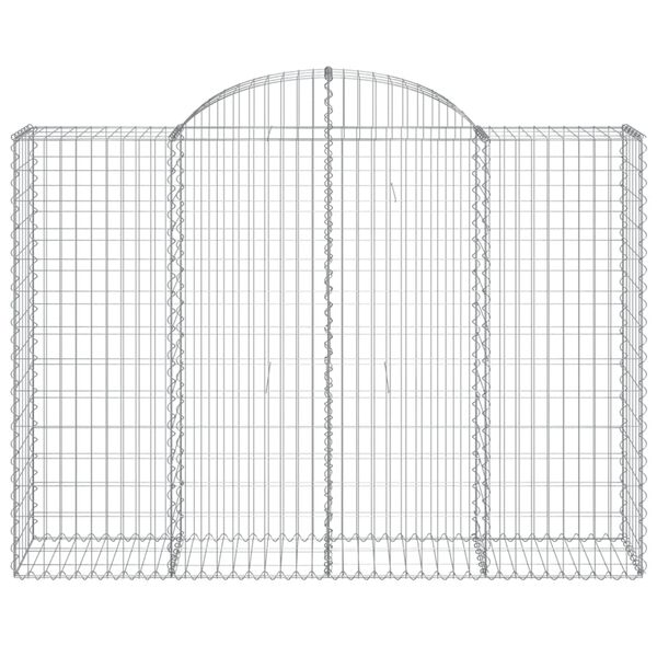 vidaXL Išlenkti gabiono krepšiai, 18vnt., 200x50x140/160cm, geležis