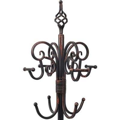 vidaXL Paltų kabykla, geležis, senovinio stiliaus, juodos spalvos