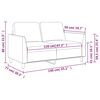 vidaXL Dvivietė sofa, kreminės spalvos, 120cm, dirbtinė oda