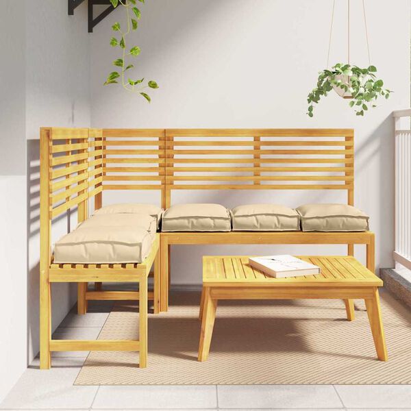 vidaXL Pagalvėlė 6 pcs Smėlio 40 x 40 x 8 cm Oksfordo audinys