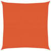 vidaXL Burė nuo saulės, oranžinė, 4x4m, HDPE, 160g/m&sup2;, kvadratinė