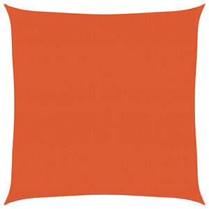 vidaXL Burė nuo saulės, oranžinė, 4x4m, HDPE, 160g/m&sup2;, kvadratinė