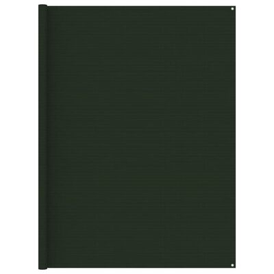 vidaXL Palapinės kilimas, tamsiai žalios spalvos, 250x250cm