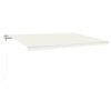 vidaXL Automatinė markizė su LED/vėjo jutikliu, kreminė, 500x350cm