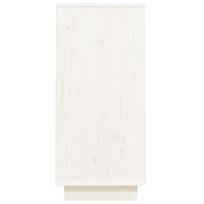 vidaXL Konsolinė spintelė, balta, 60x34x75cm, pušies medienos masyvas