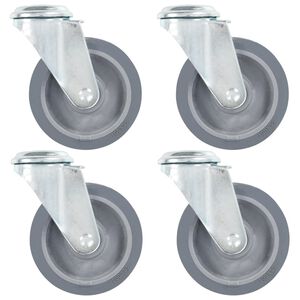 vidaXL Pasukami ratukai, 4vnt., 100mm, tvirtinami varžtu