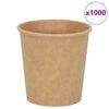 vidaXL Popieriniai kavos puodeliai 1000 vnt 4oz 100ml Ruda