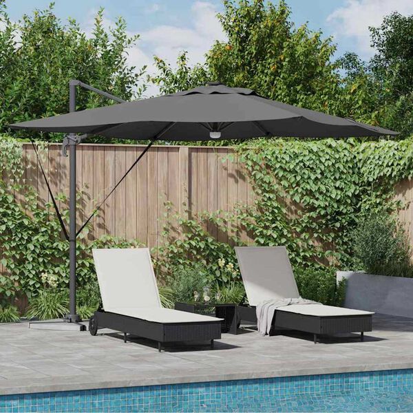 vidaXL Roma Parasol Antracitas 286 x 285 x 270 cm