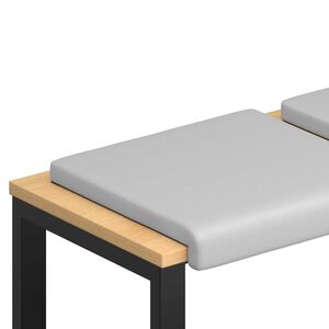 vidaXL Suoliuko pagalvė 4 vnt. Tekstūruotas aksomas &Scaron;viesiai pilka