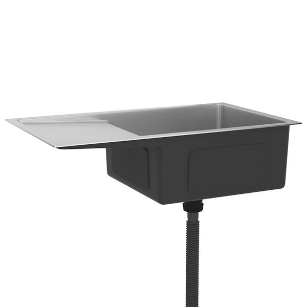 vidaXL Virtuvės plautuvė, rankų darbo, nerūdijantis plienas