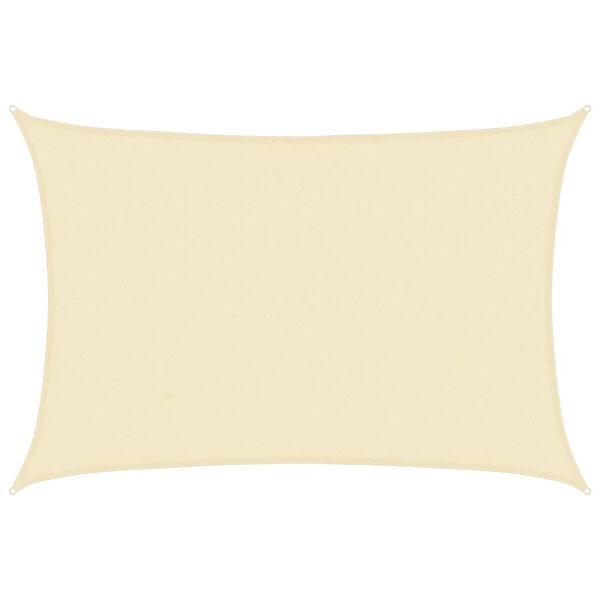 vidaXL Tentas, HDPE, Stačiakampis, 4x6 m, Kreminės Spalvos