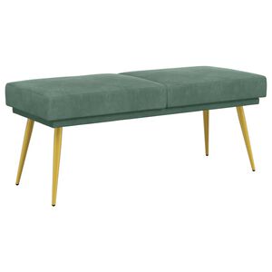 vidaXL Dviejų sluoksnių suolas Jūrinė žalia 120 x 45 x 46 cm Aksomas