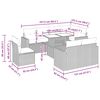 vidaXL Sodo komplektas su pagalvėlėmis, 9 dalių, poliratanas/akacija