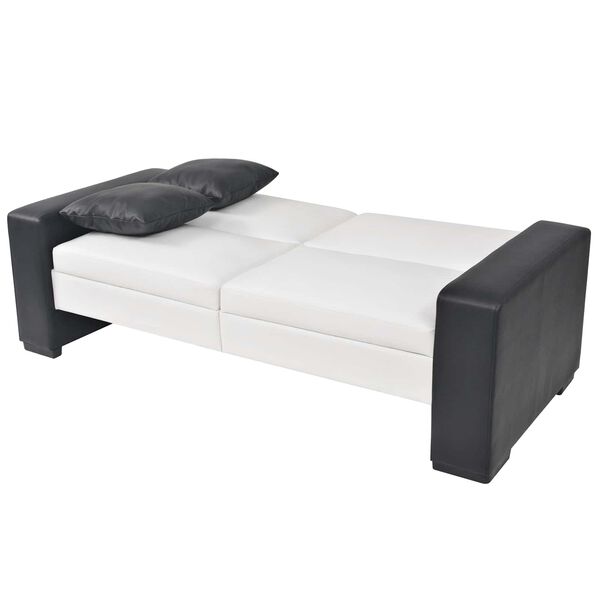 vidaXL Sofa Balta audinys
