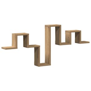 vidaXL Sieninė lentyna Amatininkų ąžuolas 104.5 x 43 x 10 cm