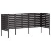 vidaXL Atliekų konteinerio ekranas 249 x 85 x 113 cm Plienas Juoda