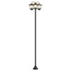 vidaXL 3-Head Lamp Post Juoda 16 x 16 x 187 cm Aliuminis ir ABS