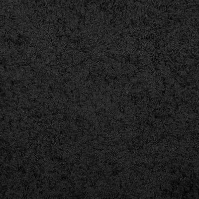 vidaXL Shaggy kilimas PAMPLONA, juodas, 80cm skersmens