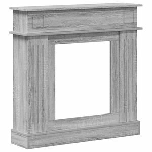 vidaXL Židinio rėmas Pilka Sonoma 102 x 26 x 100 cm Apdirbta mediena