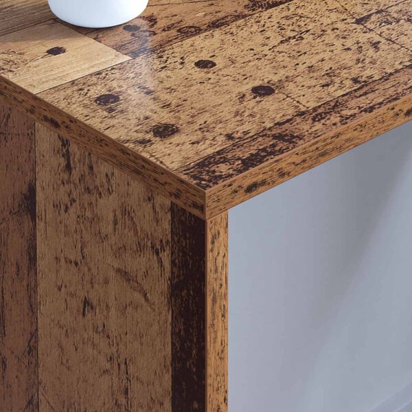 vidaXL Prie sienos tvirtinamas ra&scaron;omasis stalas Senovinis medis