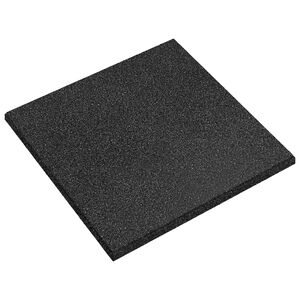 vidaXL Kritimo apsaugos plytelės 6 pcs Juoda 50 x 50 cm Guma