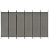 vidaXL Kambario pertvara, 6 d., antracito sp., 300x180cm