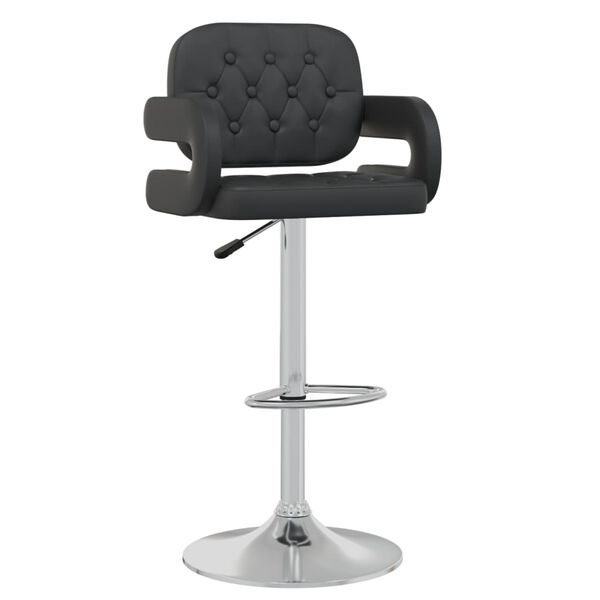 vidaXL Baro taburetės, 2vnt., juodos spalvos, dirbtinė oda